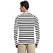 Men Sun Shirts Men's Rash Guard Shirts UPF 50+ Protection Crew Neck Long Sleeve Shirt White Black Stripes