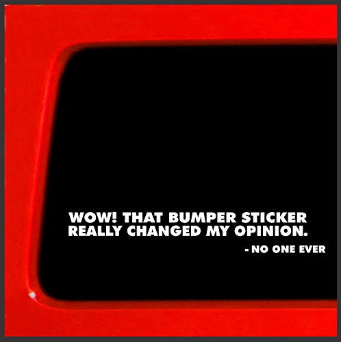 Sticker Connection | Wow, That Bumper Sticker Really Changed My Opinion Bumper Sticker Decal for Car, Truck, Window, Laptop | 1.6