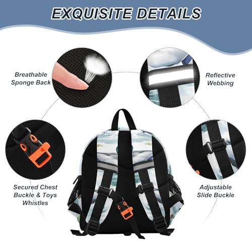 Kid's Backpack for Boys & Girls Toddler Bag Mallard Ducks Backpack with Safety Leash3