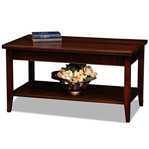 Image of Leick Home Laurent Coffee Table, 39 inch, Chocolate Cherry
