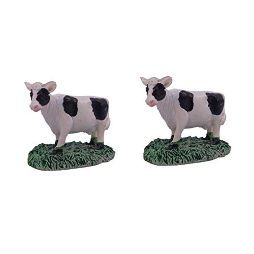 Wonderland (2 Pc/Set Cow on Grass Set Garden/Bonsai Miniature for Landscape Decoration