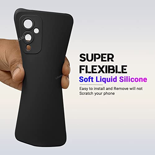 Image of LIRAMARK Silicone Soft Back Cover Case for OnePlus 9 5G / 1+9 5G (Silicone Black)