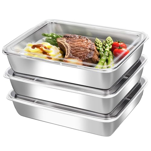 ACTUKSX 3-Pack Stainless Steel Food...