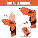 Flintronic Electric Screwdriver Cordless, 3.5N·m Max Torque Electric Screwdriver Kit with 11 Accessories, 3.6V/1300mAh Rechargeable Power Drill Driver, with USB Cable LED Light for Home Office DIY - Image 6