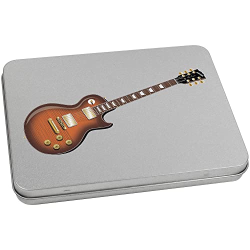 Azeeda 170mm 'Sunburst Electric Guitar' Metal Hinged Tin/Storage Box (TT00197873)