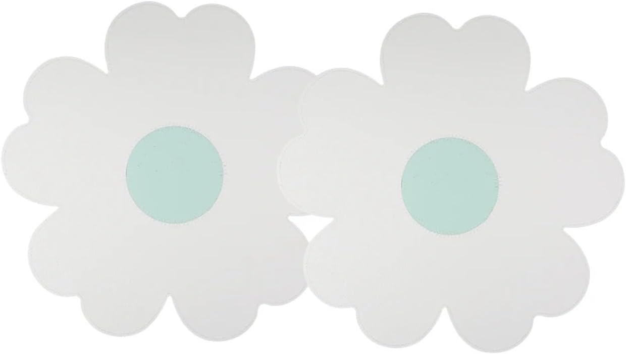 Flower Shape PU Leather Placemats Set Oil-Proof Waterproof for Kitchen Tables Bistro Tables Bars Coffee Shops Hotels(8)