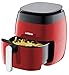 GoWISE USA GW22826-S 5-Quart Air Fryer with 8 Cooking Presets and Duo Display + 100 Recipes, 5.0-Qt, Red
