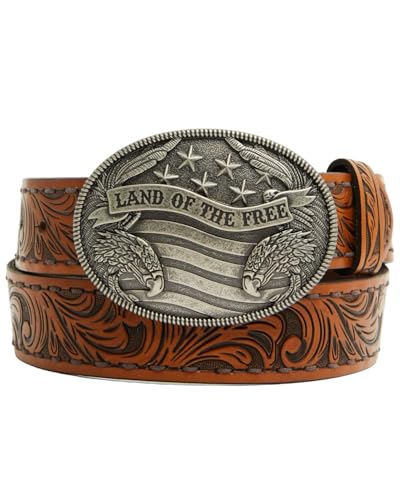 Cody James Men's Land Of The Free Tooled Buckle Belt - CJAFA25BT6-BN 44