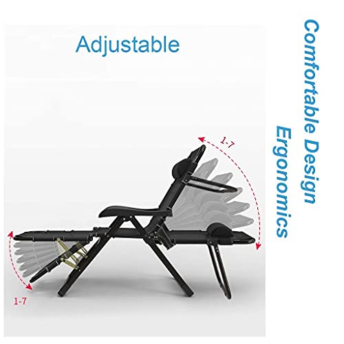 Fauteuils inclinables en métal robuste et chaises longues pliantes au design extra large - 3