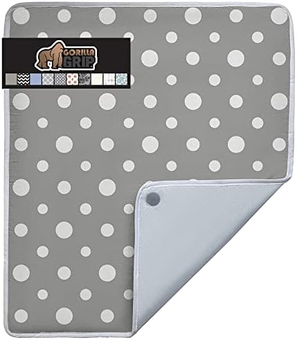 Gorilla Grip Ironing Mat, Portable Ironing Pad, Magnetic Ironing Blanket for Top of Washer, Dryer, Table Top, Countertop, Silicone Coating and Scorch Resistant, Travel Size 28x24, Dots