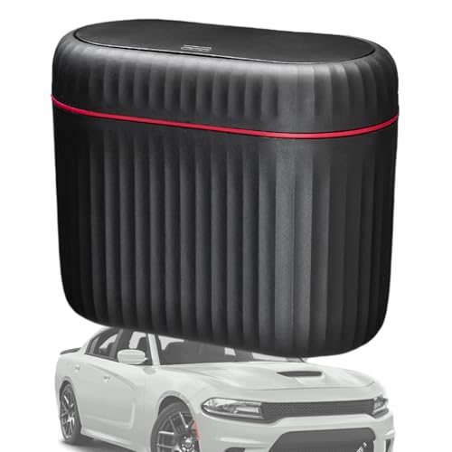 Générique Poubelle De Avec Couvercle - Grand Bac D'organisateur De Stockage De, Support De De Véhicules Compacts | Rétiné De Poubelles Intérieures De Multifonctionnelle, Organisa