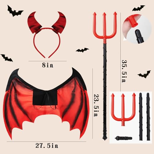 Disfraz de demonio para niñas Latocos con accesorios miniatura 5