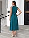 Business Work Midi Sleeveless A Line Dress Casual Dresses for Women Semi Formal Fit and Flare Teal S