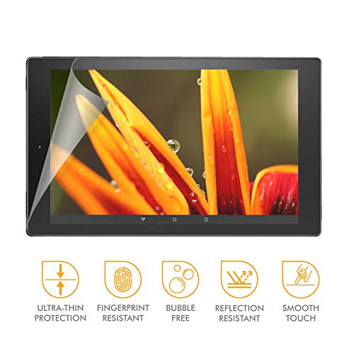 [2-Pack] Beam Crystal Shield Screen Protector For Amazon Kindle Fire Hd 10 (7Th Generation – 2017 Release) [Case Friendly], (Replacement Guarantee) (Anti-Glare) #TOP2
