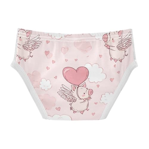 Wusikd Cute Pig Wings Boys' Underwear Cotton Heart Boys Briefs Soft Toddler Underwear 2T2