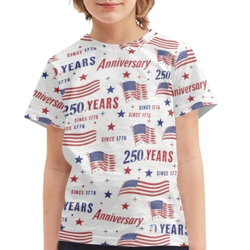 Image of Kids Graphic T-Shirt Boys Girls Novelty Tees Top Short Sleeve Shirts Summer Blouses 3-16