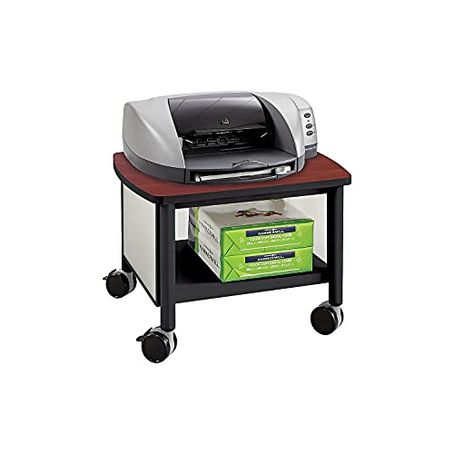 Safco 1862Bl Impromptu Under Table Printer Stand 20-1/2W X 16-1/2D X 14-1/2H Black/Cherry #TOP2