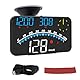 HUD-GPS-Tachometer, Universelles Smart-Car-HUD-Plug-and-Play für Pkw-LKWs (Blau)
