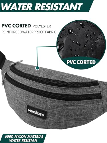 Bauchtasche Gürteltasche, MOCOCITO Hüfttasche für Damen und Herren, Brusttasche Groß Handytasche 120CM/135CM Gurt Verstellbarer für Outdoor Sport Camping Wandern Fahrrad Geschenke für Frauen Männe – Bild 5
