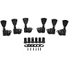 KAISH Black 3+3 Locking Tuners 211 Locking Tuning Machines Locking Tuning keys with Keystone Buttons for USA Les Paul/SG/ES/or Acoustic Guitars