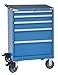 Lista - ST0750-0505NA-M/BB - 22-1/2 x 28-1/4 x 41-1/2 Bright Blue Mobile Workbench Cabinet, 165 lb. Load Capacity