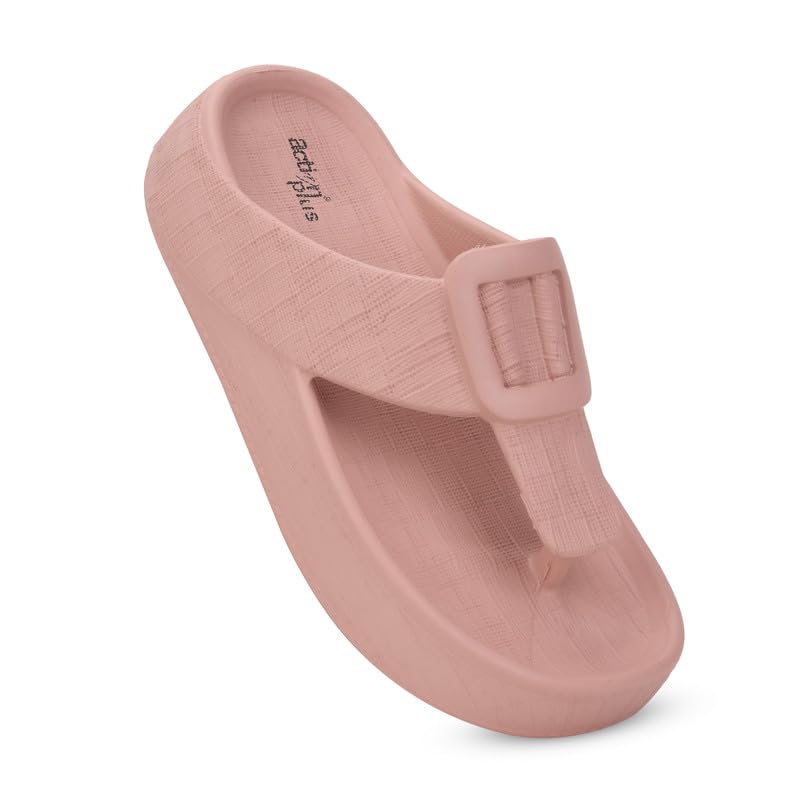 Image of ACTION Women's Trendy Thong Flip-Flops | Lightweight, Cushioned & Anti-Skid | All-Season Everyday Comfort for Style-First Modern Women | Perfect for Casual, Beach & Travel Wear