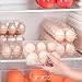 Toplife Clear Plastic Eco-Friendly Egg Carton with Sticker Labels, Each Holds 6 Eggs Securely, Set of 30
