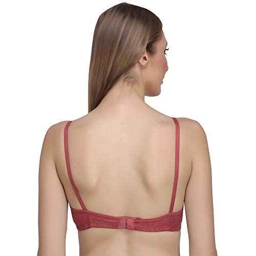 Image of Women Non Padded Bra - Made of Pure Cotton Full Coverage Non Wired Seamless Pushup Soft Cup for T-Shirt Saree Dress Sports Garment for Daily Use Everyday