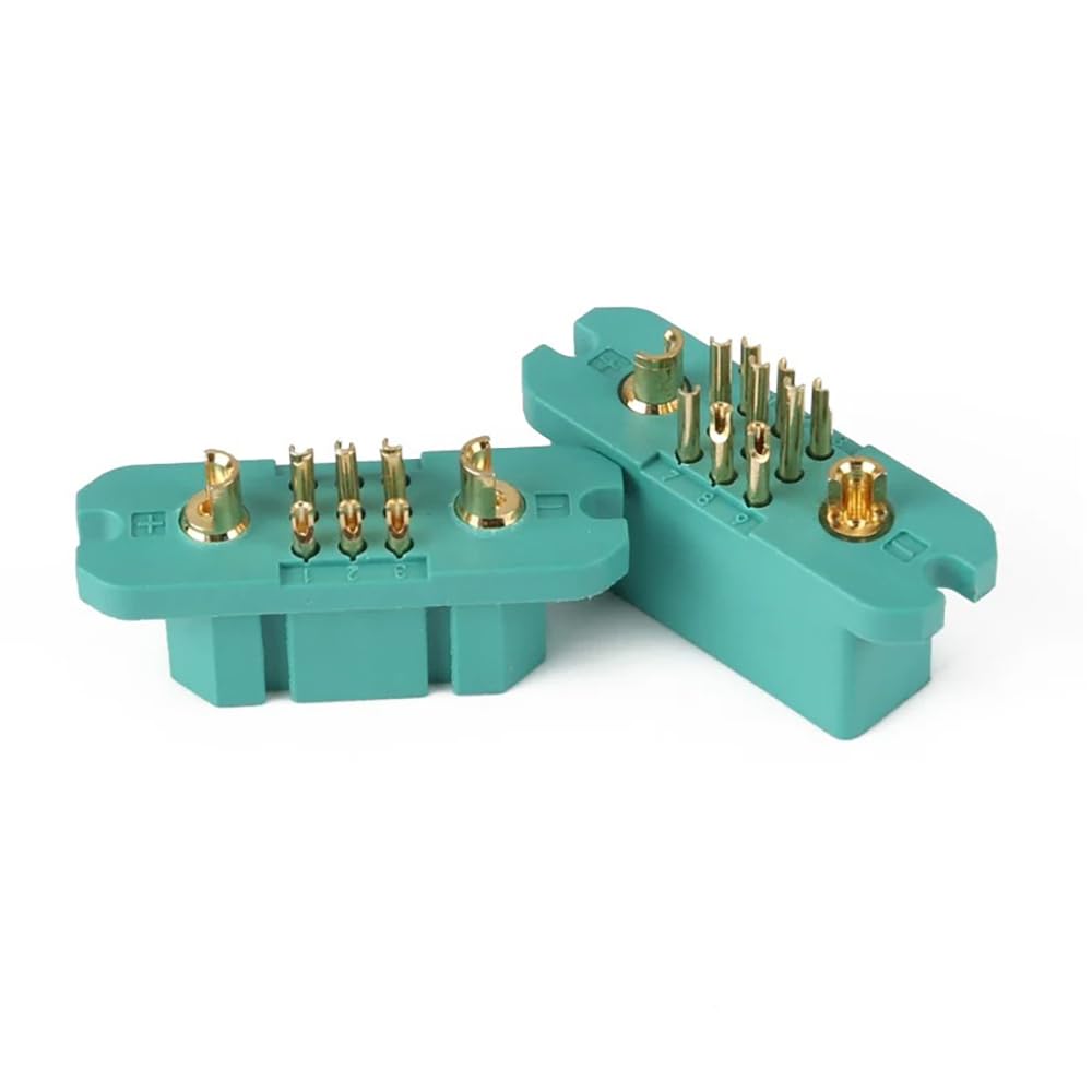 SPARKHOBBY VTOL MPX Connector 9 add 2 with Power Male Female Portable Dual Power Fixed Wing Quick Release Plug for RC UAV Fixed Wing Aircraft (10 Pairs MPX 9pin)