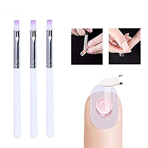 3Pcs/set Non-Stick Gel Nail Brushes For UV LED PolyGel Nail Builder Gel Base Top Coat Brush Nail Beauty DIY Tools