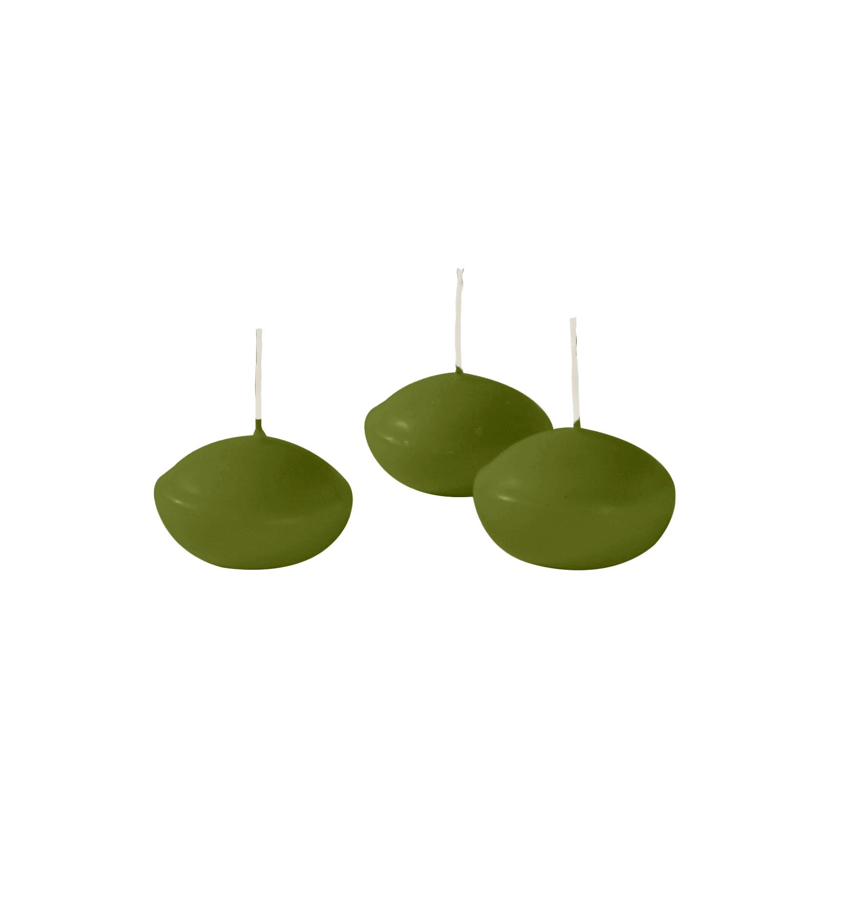 Floating Candles Diameter 4.5 cm Height 2.8 cm – Pack of 20 – Olive Green Cereria Di Giorgio