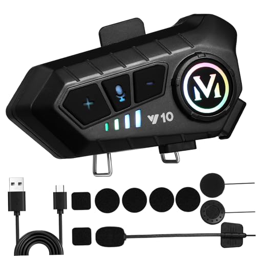 Cabilock Auriculares Inalámbricos para Motocicleta Casco Estable y Sonido Exteriores