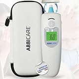 Termometro medico sin contacto ABBICARE™ infrarrojo digital | Frontal y auricular | Niño y adulto – Medición rápida en 1 segundo con estuche – Alta precisión – Uso doméstico y profesional
