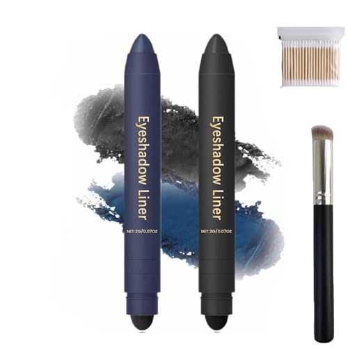 2Pcs Shinalify Eyeshadow, 2-In-1 Eyeliner & Eyeshadow, Long-Lasting Smudge-Proof Wear,Smooth & Easy Color,Eye Shadow Stick Makeup, Smokey Eyes In 3 Minutes (G-707, SIZE)