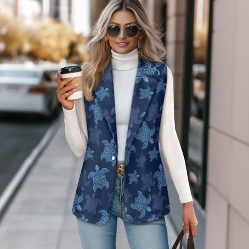 Women Sleeveless Vest Suit Casual Waistcoat 1 Button Blazer Suit Tank Top for Wedding Party Size S-5XL3