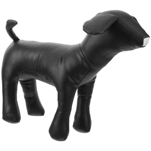 MERRYHAPY Hundeschaufensterpuppe aus Flexiblem Pu Leder Stehendes Hunde Ausstellungsmodellm Freistehende Haustier Kleiderpräsentation für Kleine Hunde