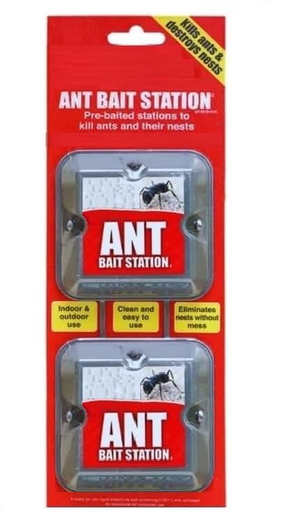 Ant Killer Bait Station Twin Pack, Ant Traps used for both Indoors & Outdoors, Destroys Ants and their Nests, Strongest Ant Control System - No Mess Clean and Easy to Use. (1 Pack)