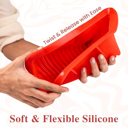 Image of Aditi Loaf Silicon Mould (8 Inches) | Food Grade Quality | Ideal for Baking Loaf | Reusable & Heat Resistant Mould | Soft & Durable | BPA Free & Non Toxic | for Bread, Brownies, Fruit Cake