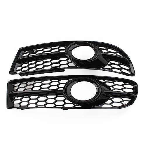 Grille d'aération nid d'abeille noir brillant pour pare-chocs avant A4 B7 S4 de 2005 à 2008