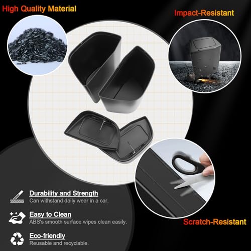 Image of for Toyota RAV4 Trash Can for 2019-2025 Toyota RAV4 Small Car Trash Bin for Side Door RAV4 Front Door Trash Garbage Bin w /Lid for Toyota RAV4 Accessories (RAV4 Left & Right Side)