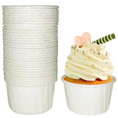 KitchenCraft Cupcake Formen 250er Set – 7 Cm, Bunte Blumen & Streifen, Fettdichtes Papier