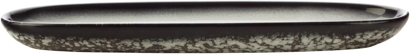Maxwell & Williams Caviar Black Platte, Servierplatte, Premium-Keramik, Schwarz, 30 x 9 cm, AX0302