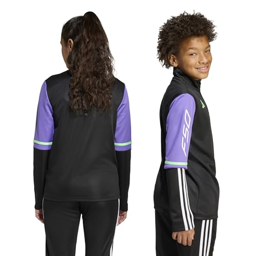 adidas Unisex Kids F50 TRAINING TOP KIDS, black/purple rush, 13-14 Years