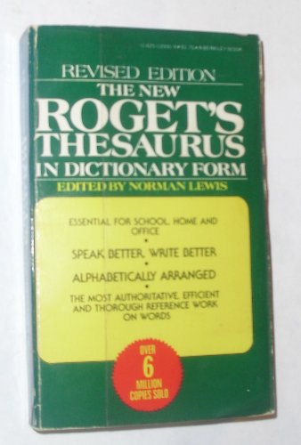 New Rogets Thesaurus 0425039919 Book Cover