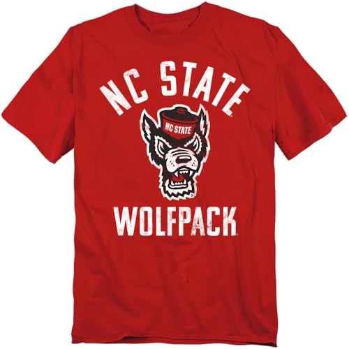 NC State Wolfpack Official NCSU Wolfpack Logo Unisex Adult T-Shirt Red Medium