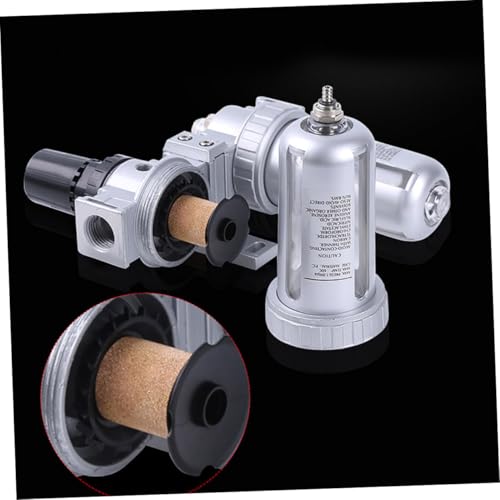 Régulateur compresseur air anti humidité avec séparateur eau huile et purge automatique argent