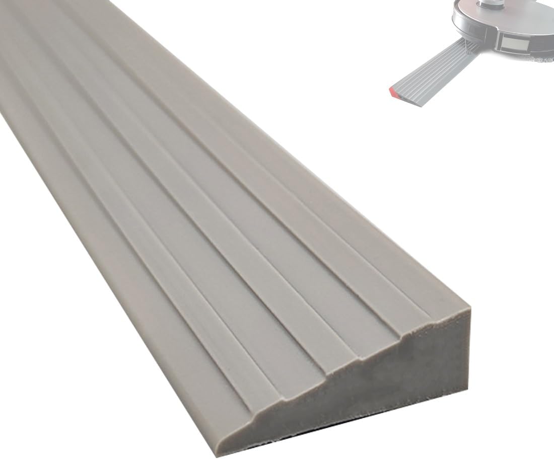 Threshold Ramp, Wheelchair Threshold Strip, Portable Silicone Threshold Ramp for Scooter, Stroller, Curb, Indoor Entry, Sweeping Machine(Black,100x7x1.5cm(LxWxH))