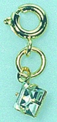 Millennium DIAMOND SQUARE Gold Dangle - Nail Art/Nail Charm/Nail Dangle