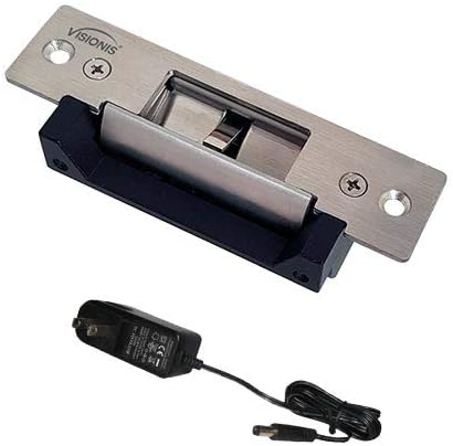 Visionis VIS-EL104-FSESA 2200lbs Standard Heavy Duty Adjustable Electric Door Strike Lock Fail Safe or Fail Secure 12VDC and 24VDC for Access Control System