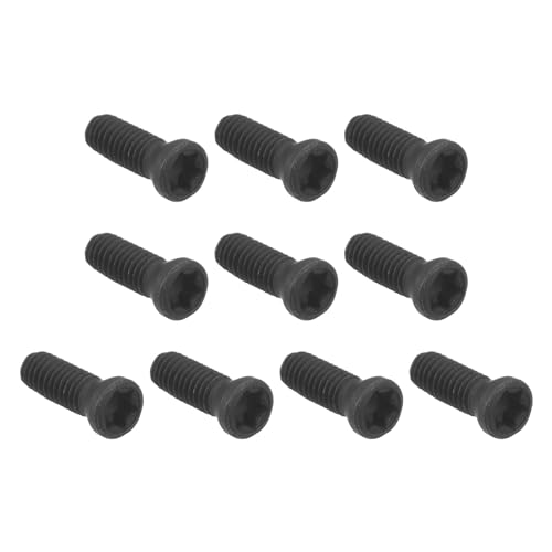 QUARKZMAN M3x12mm Torx-Schrauben zur Ersetzung von Hartmetalleinsätzen CNC-Drehwerkzeug Schwarz 10 Stück